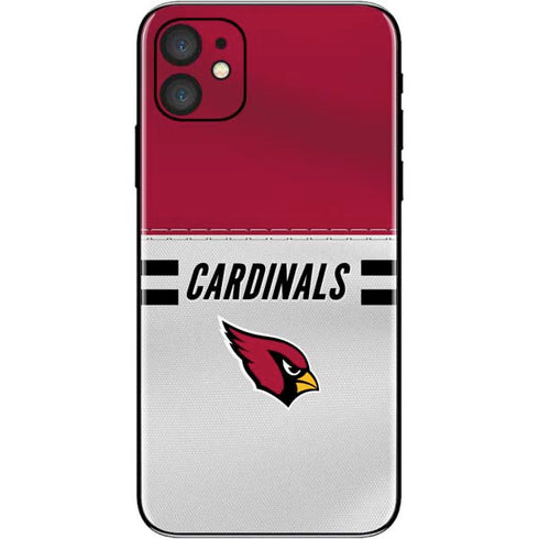 NFL Arizona Cardinals White Striped iPhone 11 Skin